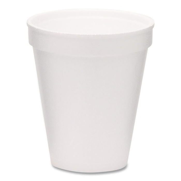 Foam Drink Cups, 8 oz, White, 1,000/Carton