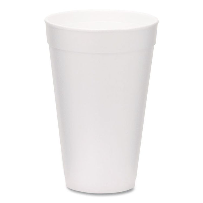 Foam Drink Cups, 16 oz, White, 500/Carton