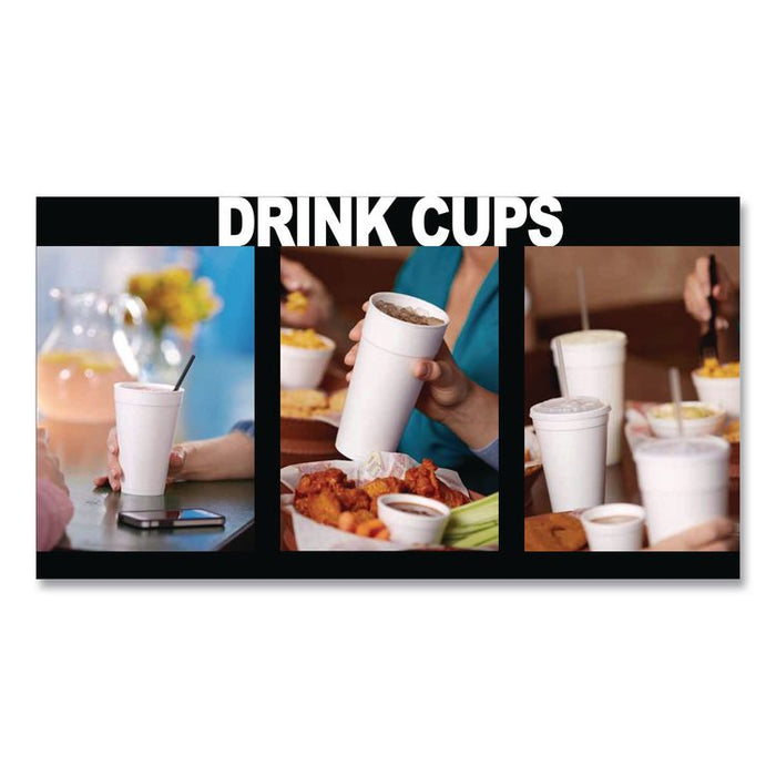 Foam Drink Cups, 8 oz, White, 1,000/Carton