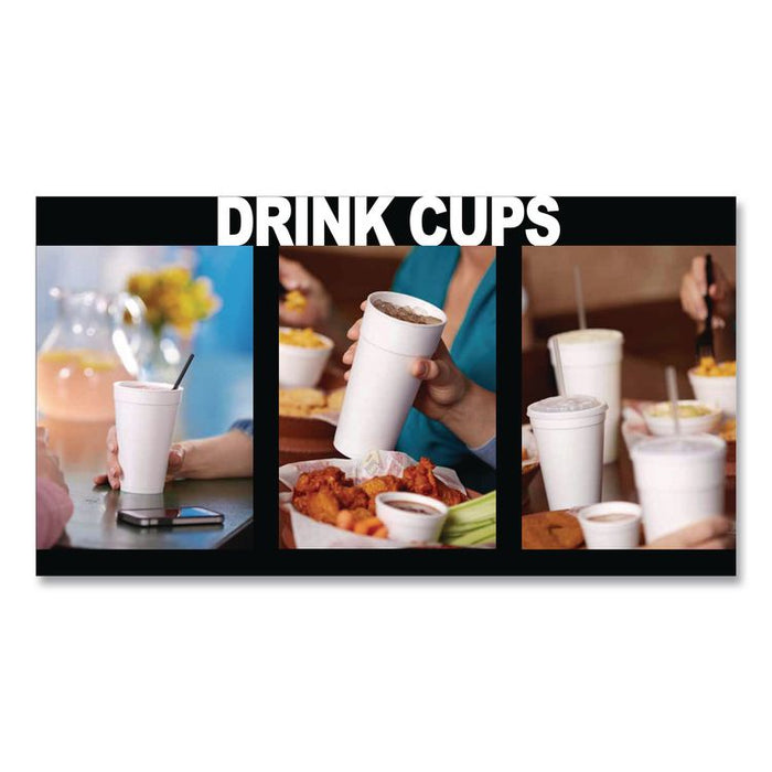 Foam Drink Cups, 10 oz, White, 1,000/Carton