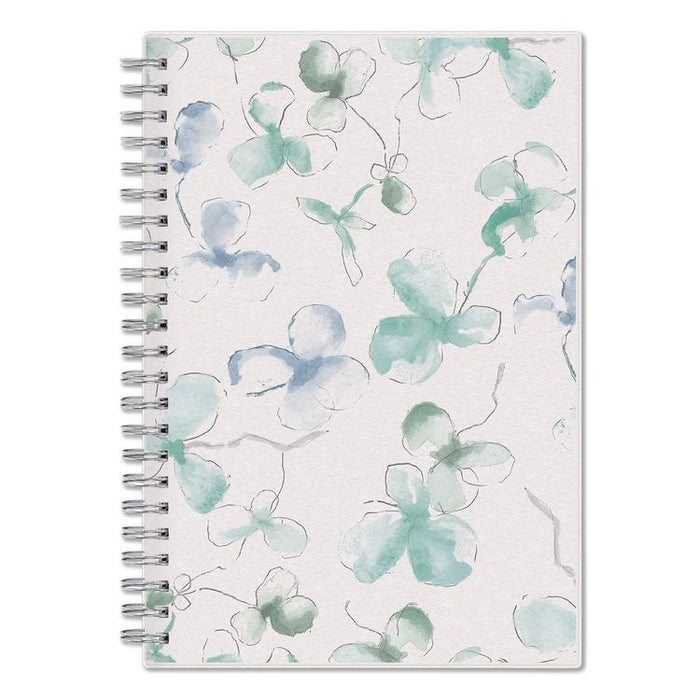 Lindley Weekly/Monthly Planner, Lindley Floral Artwork, 8 x 5, White/Blue/Green Cover, 12-Month (Jan to Dec): 2026