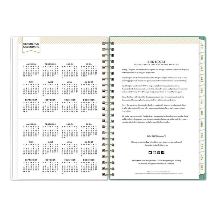 Day Designer Peyton Create-Your-Own Cover Weekly/Monthly Planner, Floral Artwork, 8 x 5, White, 12-Month (Jan-Dec): 2026