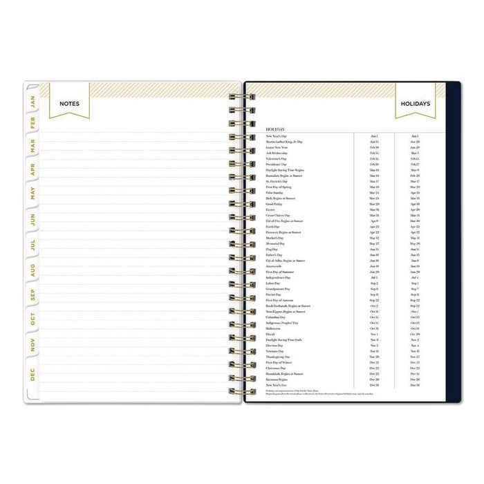 Day Designer Peyton Create-Your-Own Cover Weekly/Monthly Planner, Floral Artwork, 8 x 5, Navy Cover, 12-Month (Jan-Dec): 2026