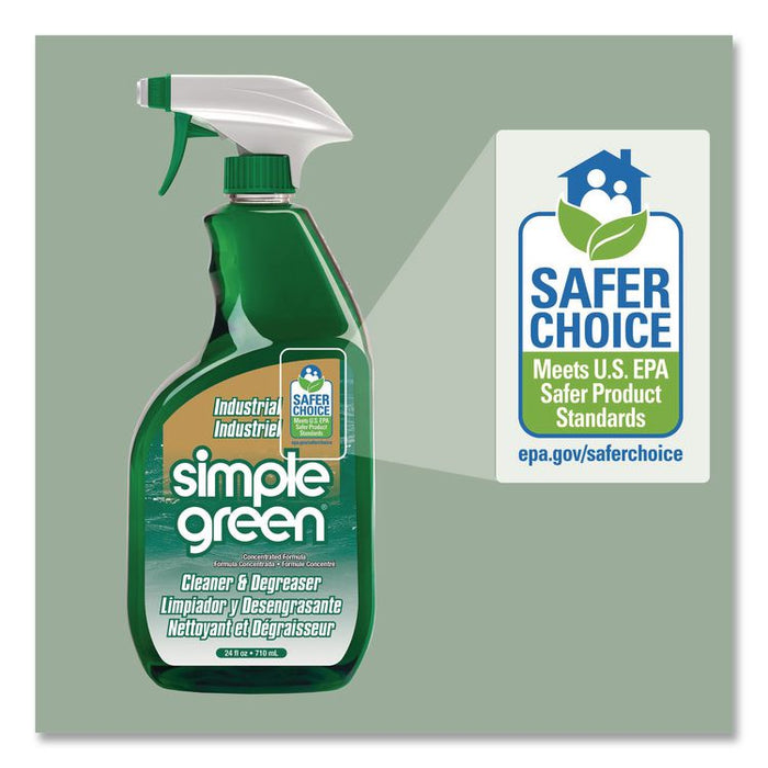 Industrial Cleaner and Degreaser, Concentrated, 24 oz Spray Bottle, 12/Carton