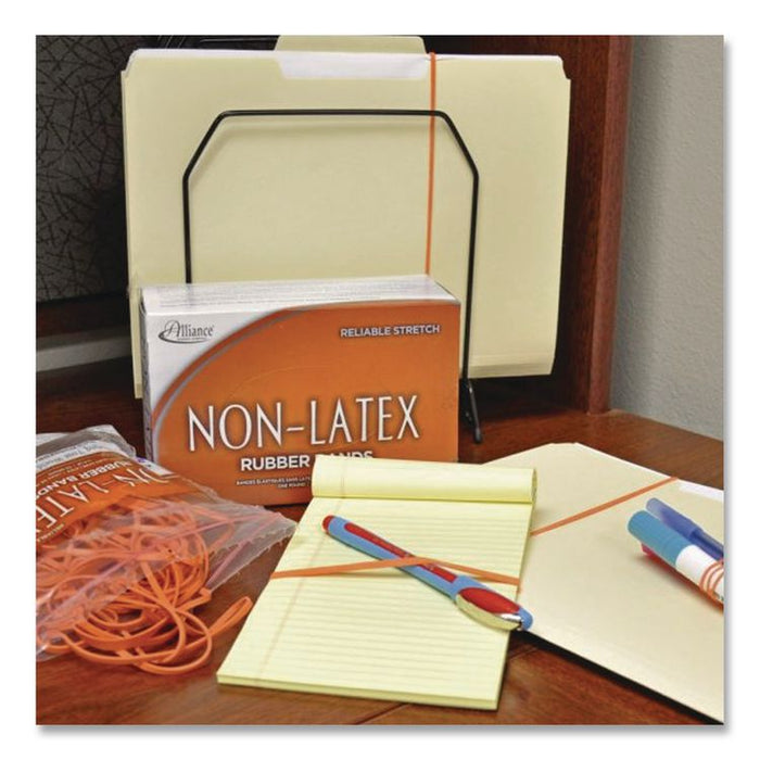Non-Latex Rubber Bands, Size 33, 0.04" Gauge, Orange, 1 lb Box, 720/Box