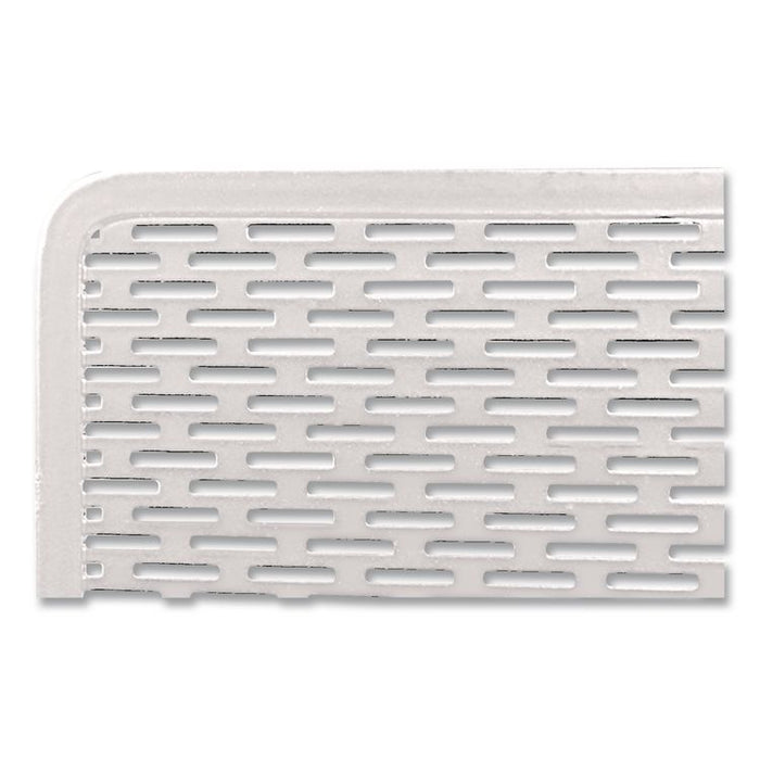 Urban Collection Punched Metal Letter Sorter, 3 Sections, DL to A6 Size Files, 6.5" x 3.25" x 5.5", White