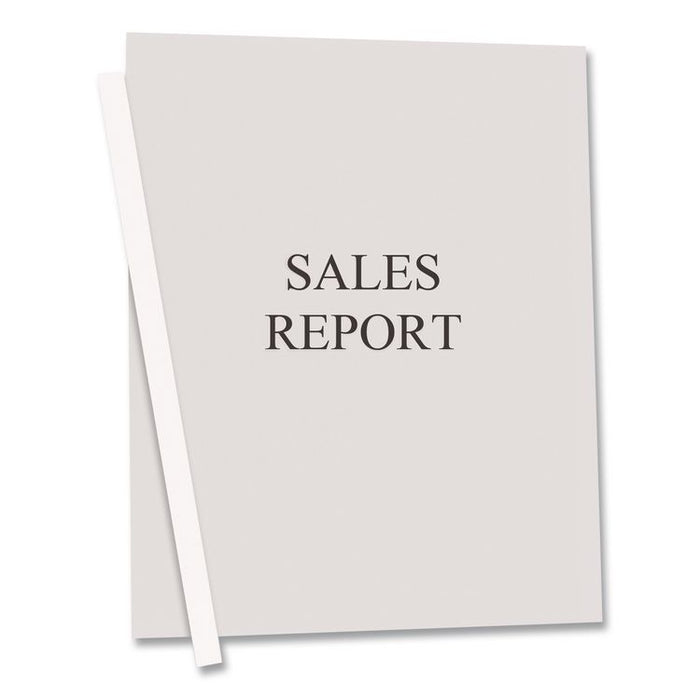 Vinyl Report Covers with Binding Bars, 0.13" Capacity,  8.5 x 11, Clear/Clear, 50/Box