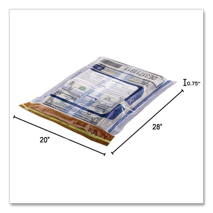 Deposit Bag, Plastic, 20" x 28", Clear, 50/Pack