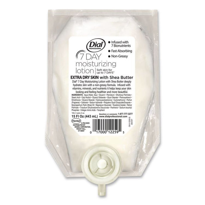 7-Day Moisturizing Lotion for Versa Dispenser, 15 oz Refill Pouch, 6/Carton