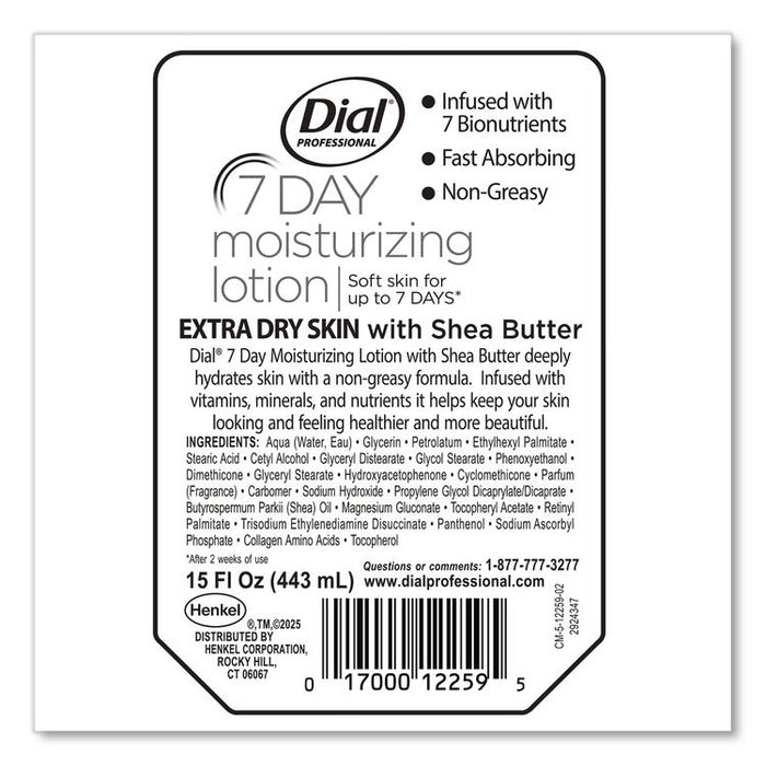 7-Day Moisturizing Lotion for Versa Dispenser, 15 oz Refill Pouch, 6/Carton