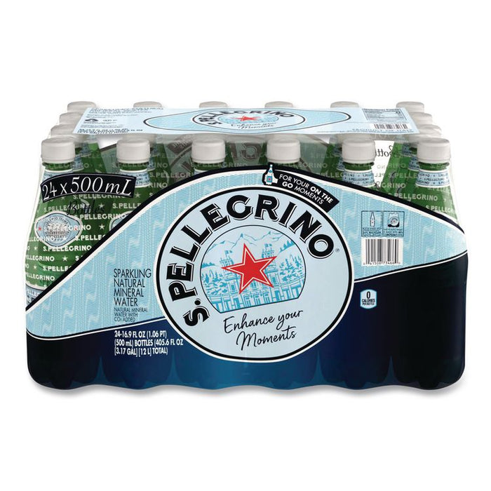 Sparkling Water Bottles, Unflavored, 16.9 oz Bottle, 24/Carton
