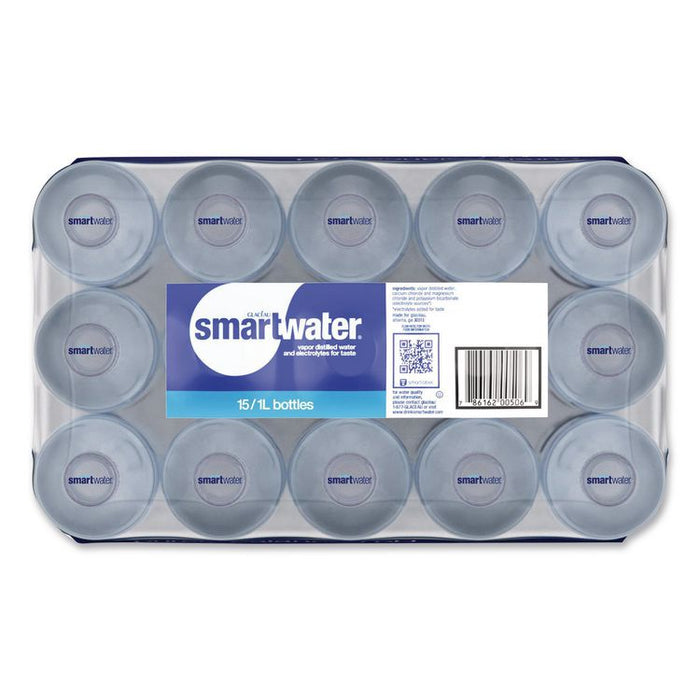 Vapor-Distilled Water, Unflavored, 33.8 oz Bottle, 15/Carton