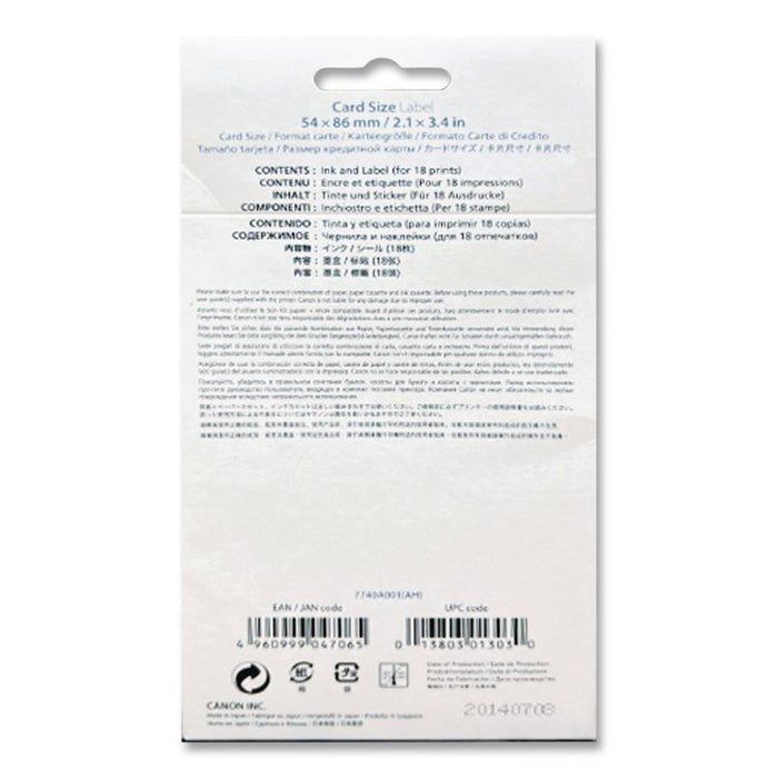 7740A001 (KC-18IL) Ink/Label Combo, Black/Tri-Color
