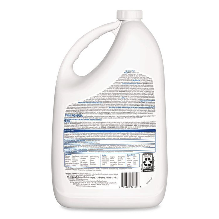 Spore Defense Cleaner Disinfectant, Open System, Unscented, 1 gal Refill Bottle, 4/Carton