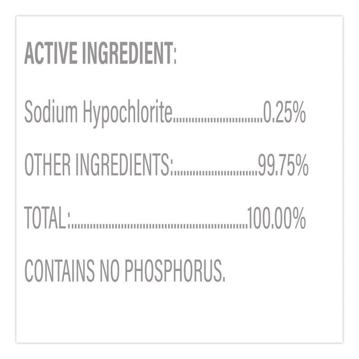 Spore Defense Cleaner Disinfectant, Open System, Unscented, 1 gal Refill Bottle, 4/Carton
