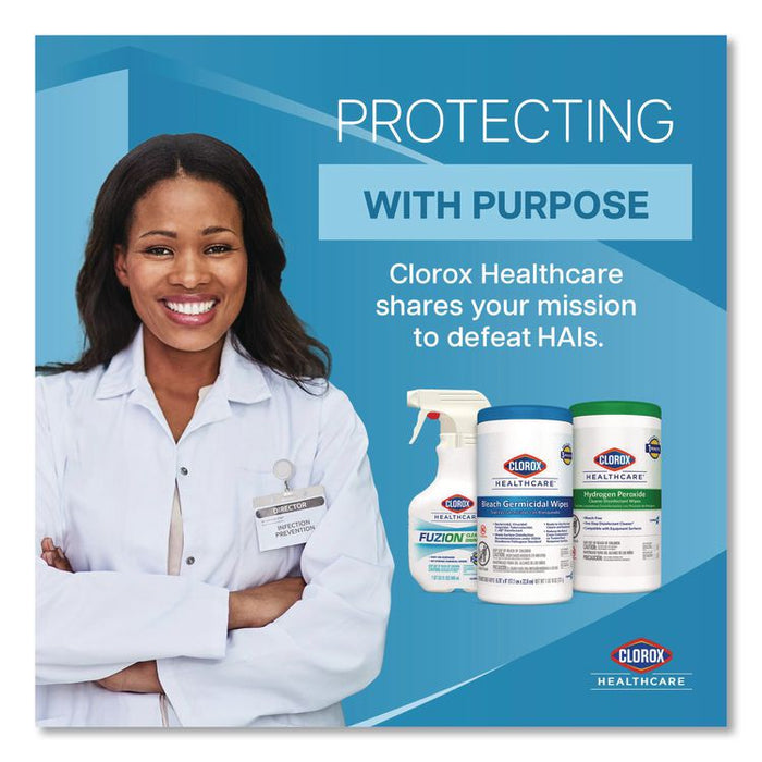Bleach Germicidal Wipes, 1-Ply, 6.75 x 9, Unscented, White, 70/Canister, 6 Canisters/Carton