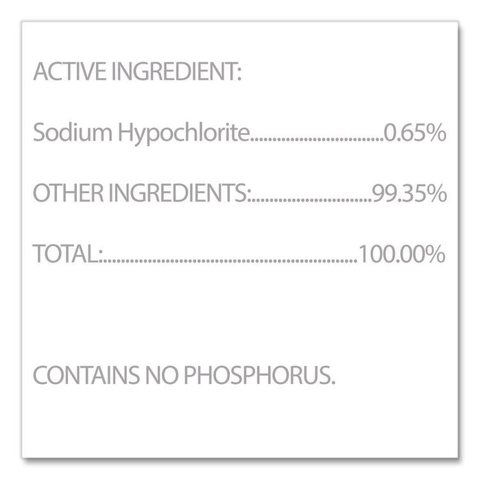 Bleach Germicidal Cleaner, Unscented, 32 oz Pull-Top Bottle, 6/Carton
