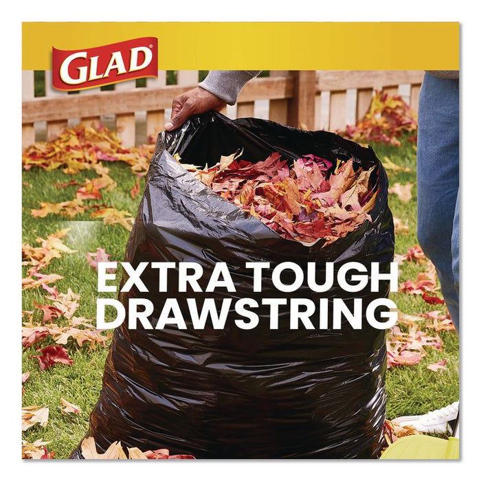 Guaranteed Strong Large Drawstring Trash Bags, Three-Ply, 30 gal, 1.05 mil, 30 x 33, Black, 28 Bags/Box, 6 Boxes/Carton