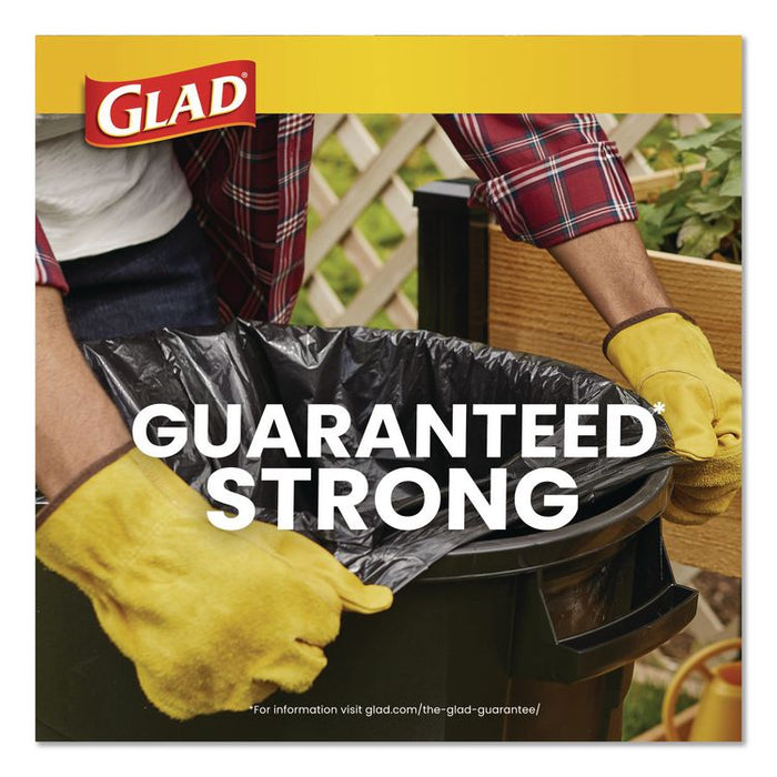 Guaranteed Strong Large Drawstring Trash Bags, Three-Ply, 30 gal, 1.05 mil, 30 x 33, Black, 28 Bags/Box, 6 Boxes/Carton