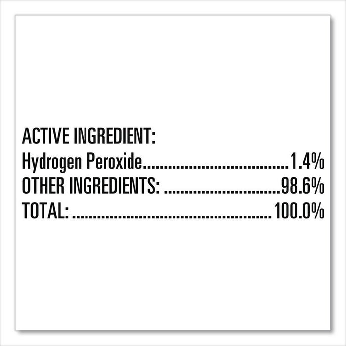 Hydrogen-Peroxide Cleaner/Disinfectant, Unscented, 1 gal Bottle, 4/Carton