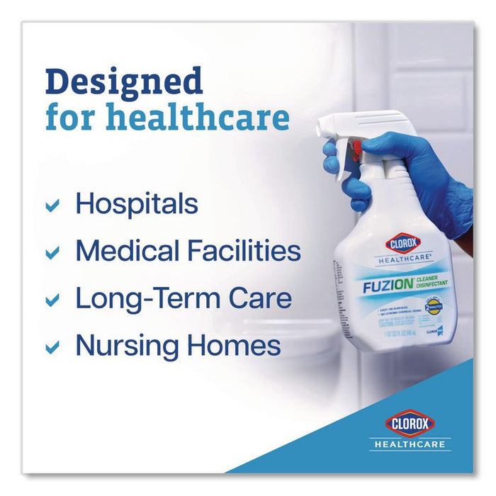 Fuzion Cleaner Disinfectant, Unscented, 32 oz Spray Bottle, 9/Carton