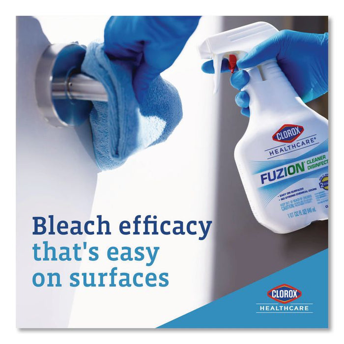Fuzion Cleaner Disinfectant, Unscented, 32 oz Spray Bottle, 9/Carton