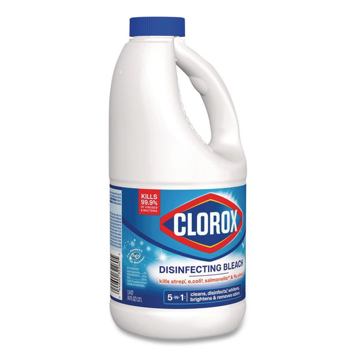 Concentrated Regular Disinfecting Bleach, Unscented, 43 oz Bottle