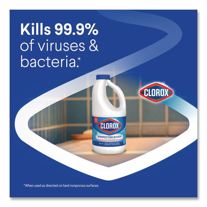Concentrated Regular Disinfecting Bleach, Unscented, 43 oz Bottle