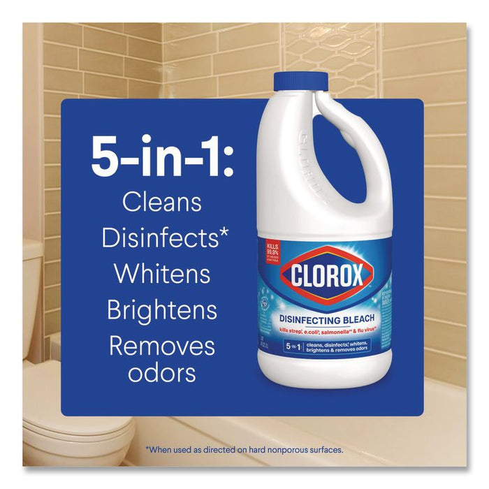 Concentrated Regular Disinfecting Bleach, Unscented, 43 oz Bottle