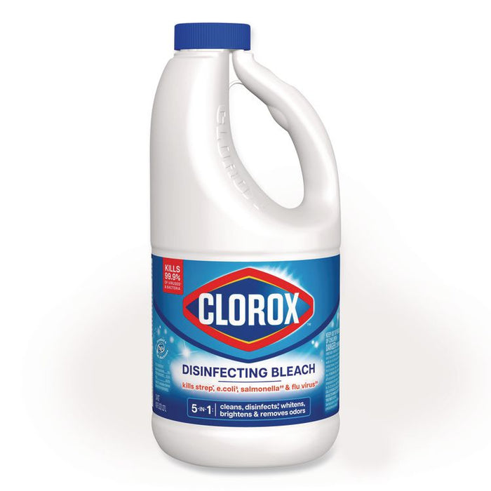Concentrated Regular Disinfecting Bleach, Unscented, 43 oz Bottle