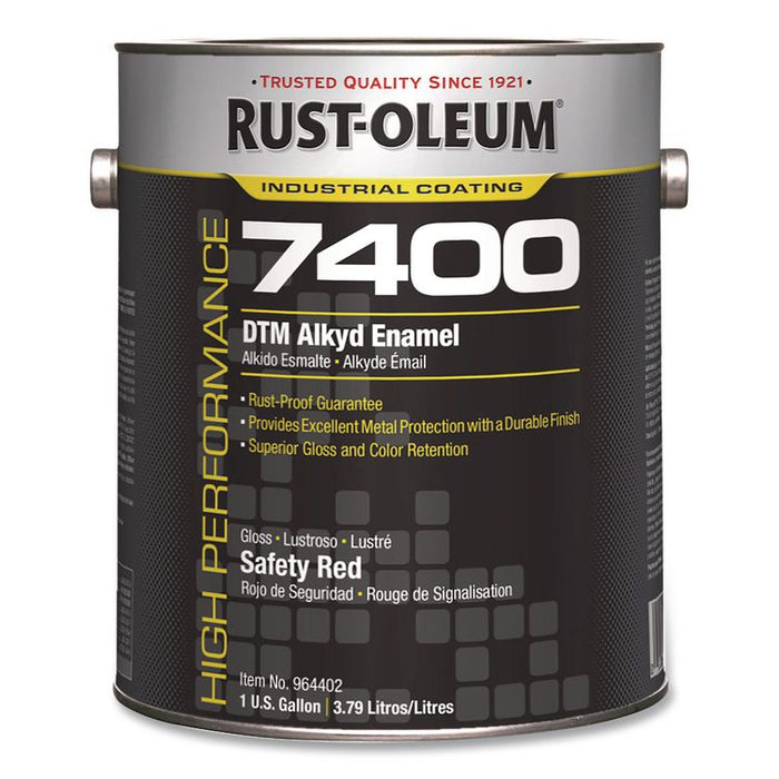 High Performance 7400 System 450 VOC DTM Alkyd Enamel Paint, Gloss Red, 1 gal Bucket/Pail, 2/Carton