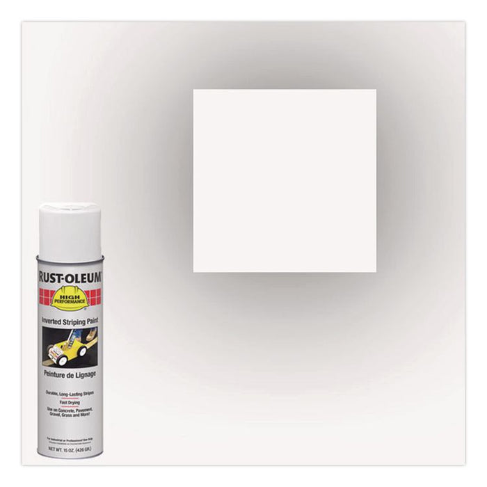 High Performance 2300 System Inverted Striping Paint, Semi-Gloss White, 18 oz Aerosol Can, 6/Carton