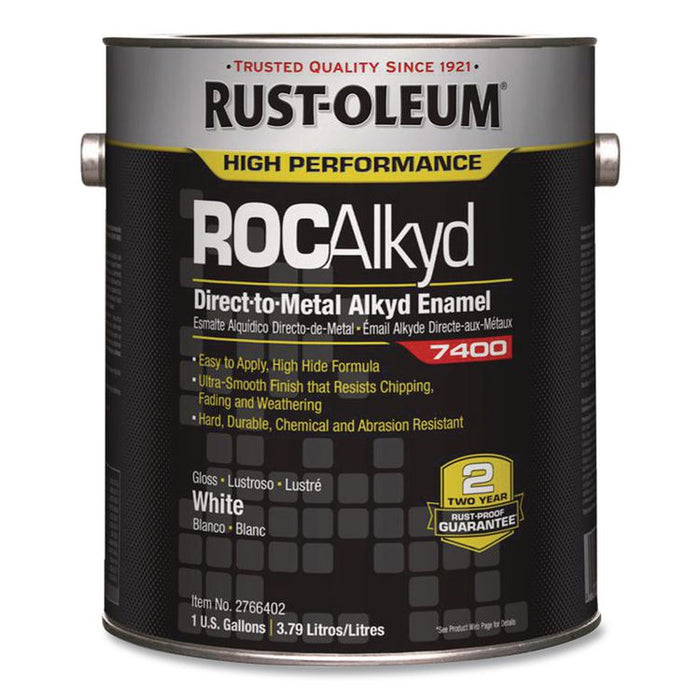 High Performance 7400 System 450 VOC DTM Alkyd Enamel Paint, High Gloss White, 1 gal Bucket/Pail, 2/Carton
