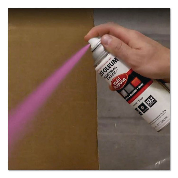 Industrial Choice 1600 System Multi-Purpose Enamel Spray Paint, Gloss Purple, 12 oz Aerosol Can, 6/Carton