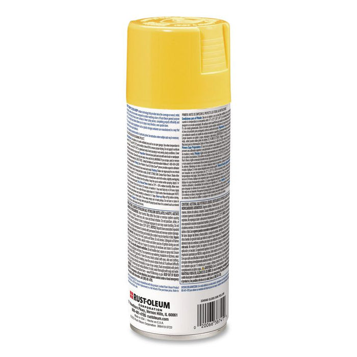 Painter's Touch 2X Ultra Cover Spray Paint, Gloss Sun Yellow, 12 oz Aerosol Can, 6/Carton