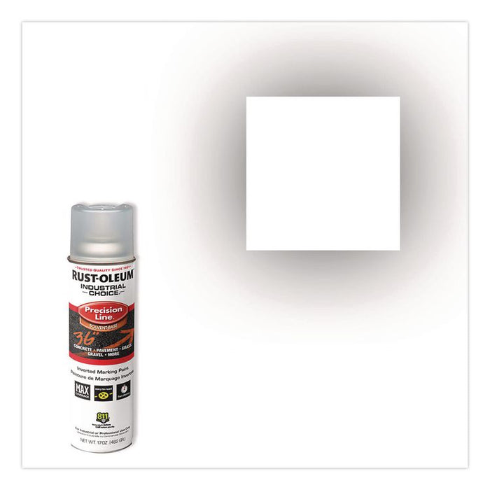 Industrial Choice M1600 System Solvent-Based Precision Line Marking Paint, Flat Clear, 17 oz Aerosol Can, 12/Carton