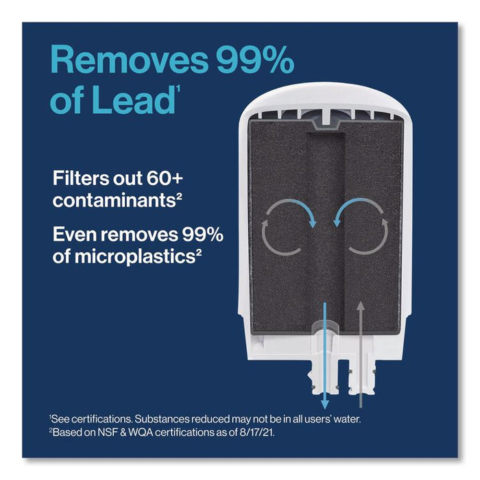 Water Faucet Mount Filtration System with 1 Elite Advanced Replacement Filter, White