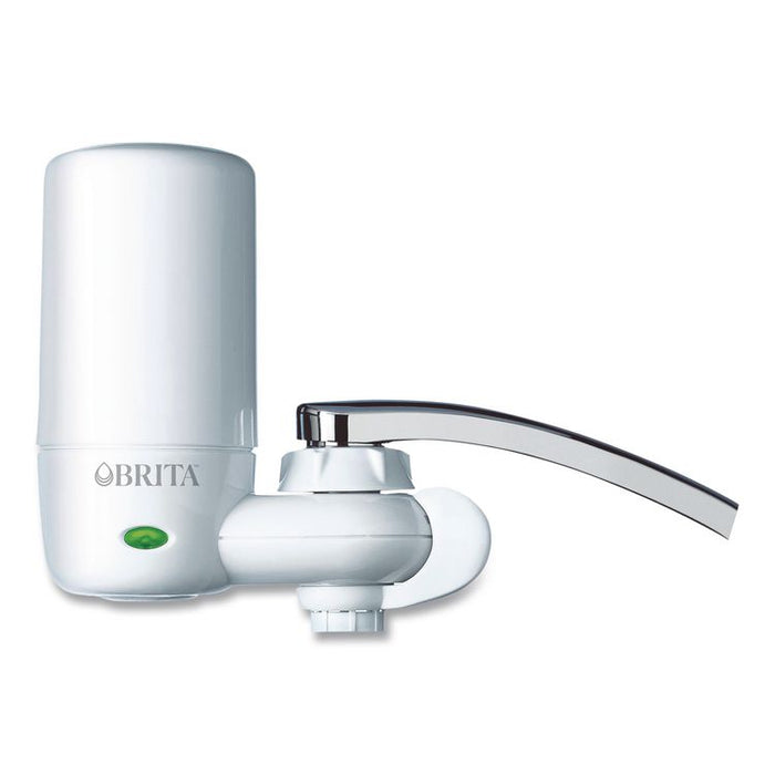 Water Faucet Mount Filtration System with 1 Elite Advanced Replacement Filter, White