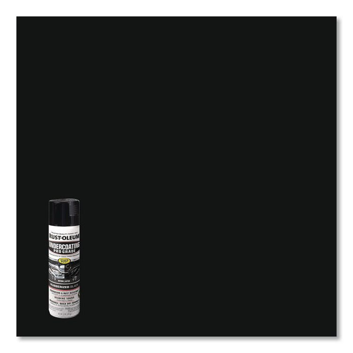 Automotive Professional Grade Rubberized Undercoating Spray, Flat Black, 15 oz Aerosol Can, 6/Carton