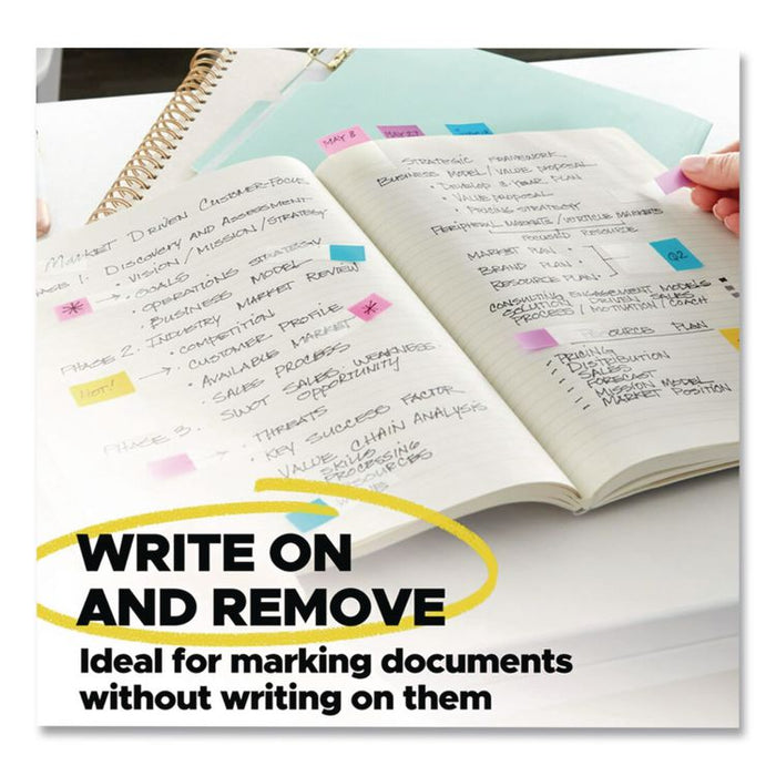 Highlighting Page Flags, 4 Bright Colors, 0.5 x 1.75, 35/Color, 4 Dispensers/Pack