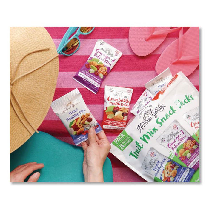 Healthy Trail Mix Snack Packs, 1.2 oz Pouch, 24 Pouches/Carton