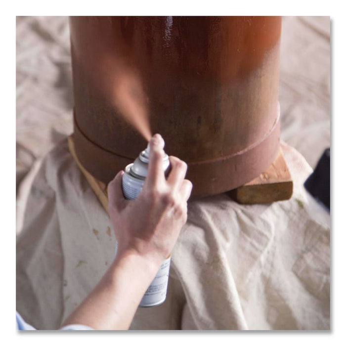 Stops Rust Spray Paint, Flat Rusty Metal, 12 oz Aerosol Can, 6/Carton