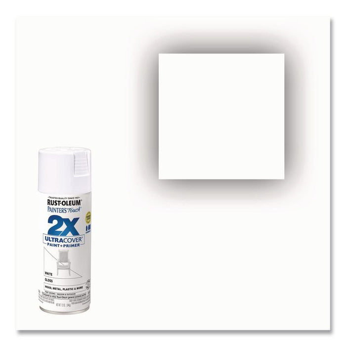 Painter's Touch 2X Ultra Cover Spray Paint, Gloss Yellow, 12 oz Aerosol Can, 6/Carton
