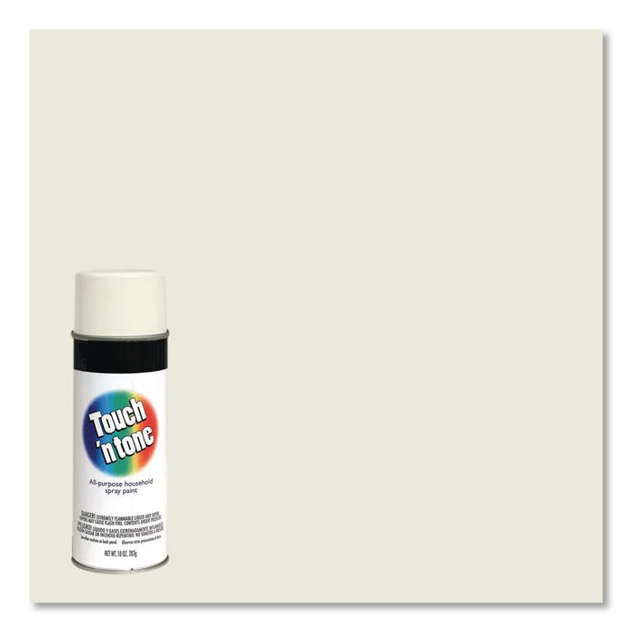 Touch'n Tone Spray Paint, Gloss White, 10 oz Aerosol Can, 6/Carton