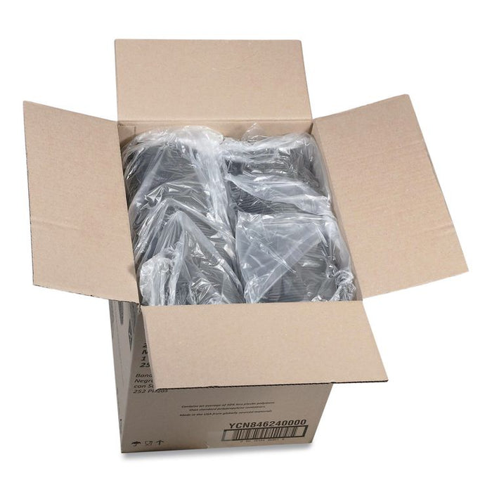 EarthChoice MealMaster Container, 24 oz, 8.12 x 6.5 x 1.5, Black, Plastic, 252/Carton