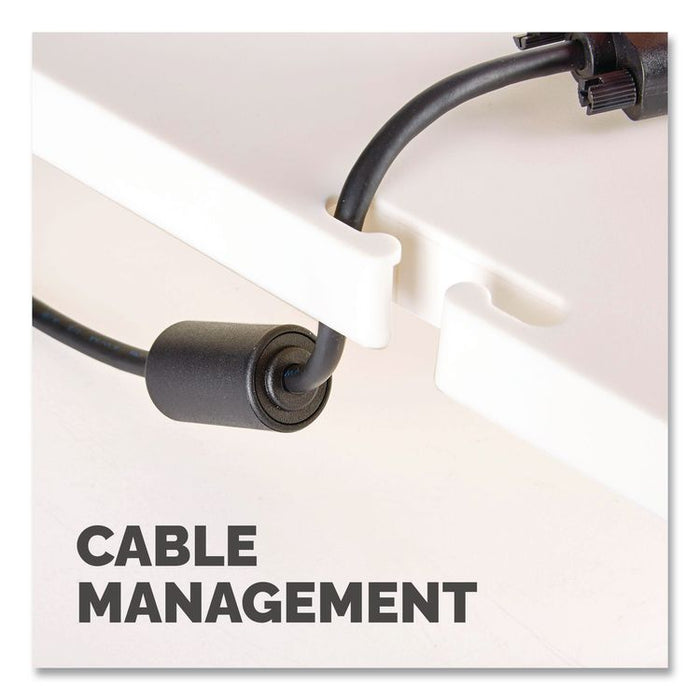 Standard Monitor Riser, For 21" Monitors, 13.38" x 13.63" x 2" to 4", Platinum/Graphite, Supports 60 lbs
