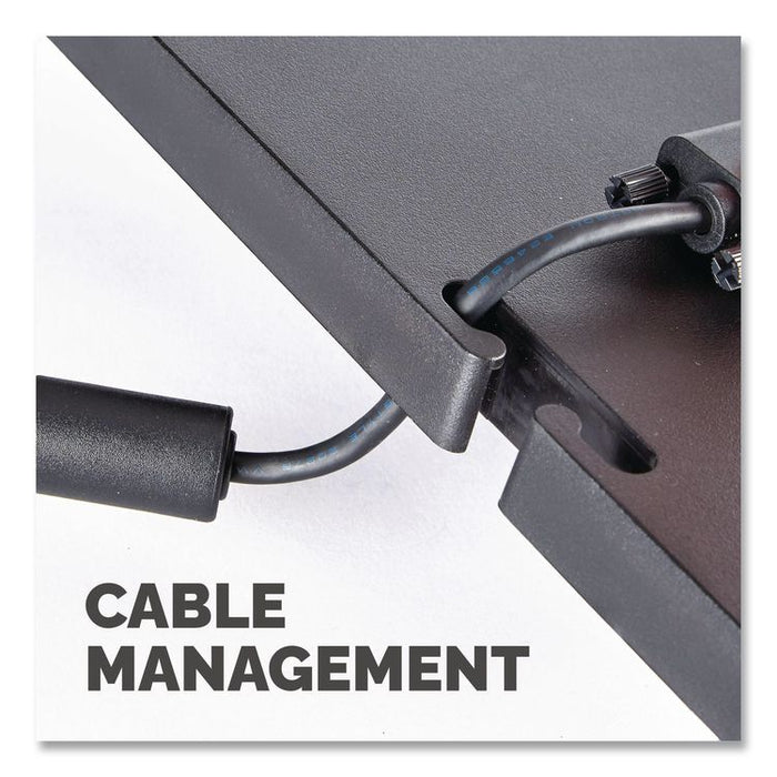 Standard Monitor Riser, 13.38" x 13.63" x 2" to 4", Graphite, Supports 60 lbs