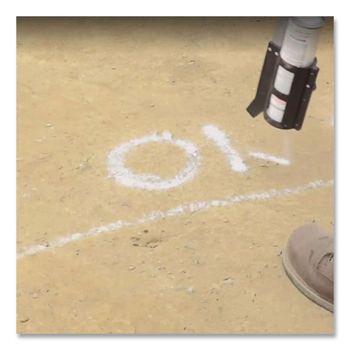 Industrial Choice M1400 System Water-Based Construction Marking Paint, Gloss White, 17 oz Aerosol Can, 12/Carton