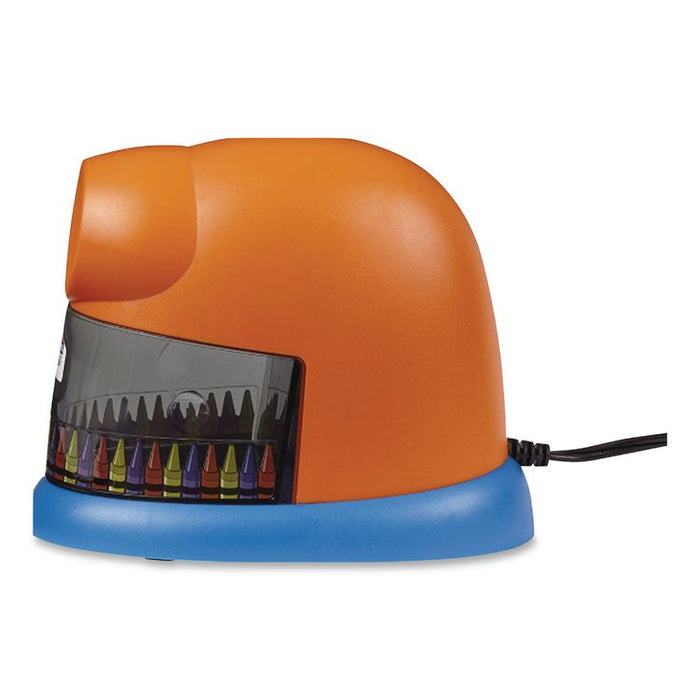 CrayonPro Electric Sharpener, School Version, AC-Powered, 5.63 x 8.75 x 7.13, Orange/Blue