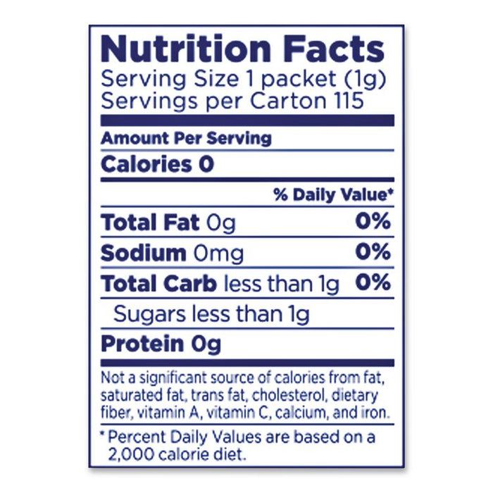 Zero Calorie Sweetener, 0.04 oz Packet, 2,000/Carton